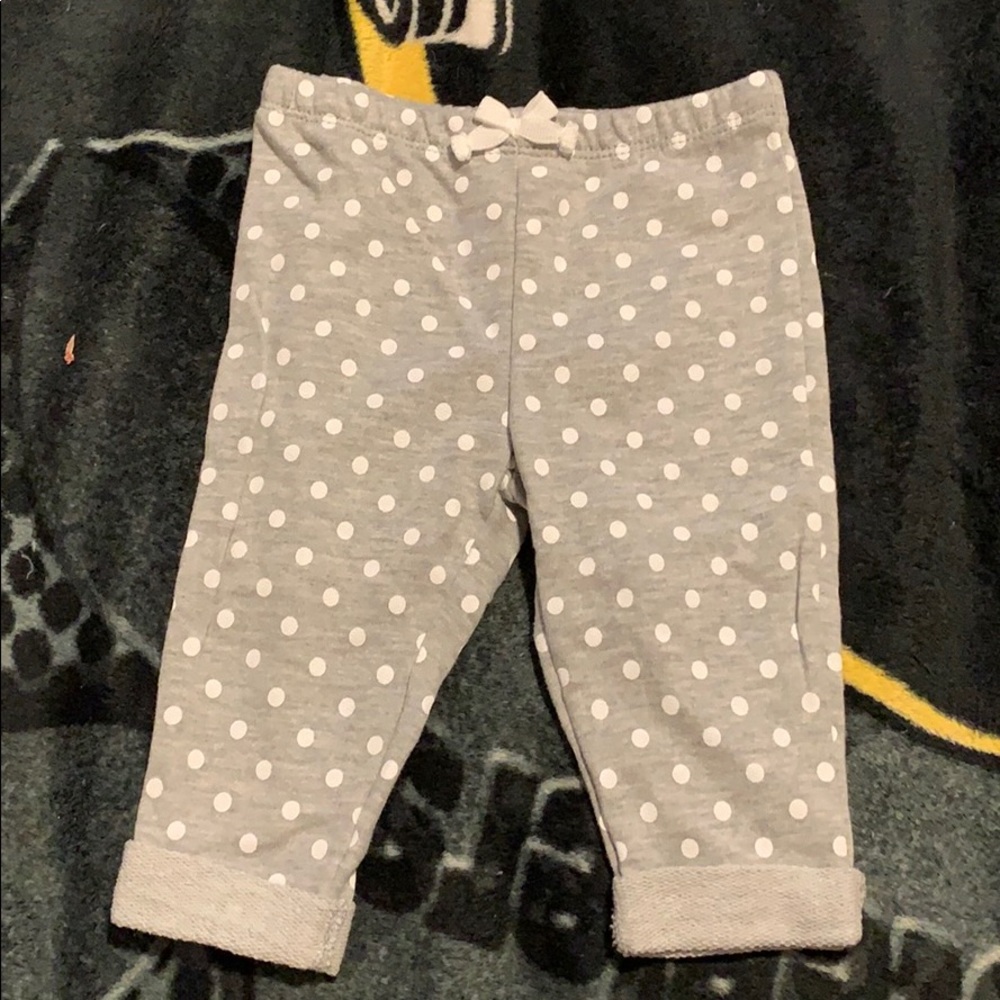 Grey polka dot pants